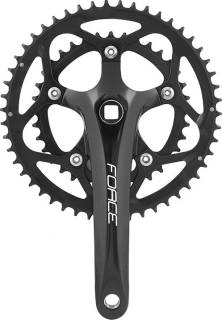 kliky FORCE Al 53/39,172,5mm, černé lesklé