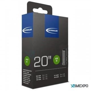 Schwalbe duše 20" AV6 28/40-406 auto-ventilek