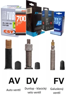 Duše PRO-T 700x28-37C (28/38-622/630) AV v PE sáčku s kartou